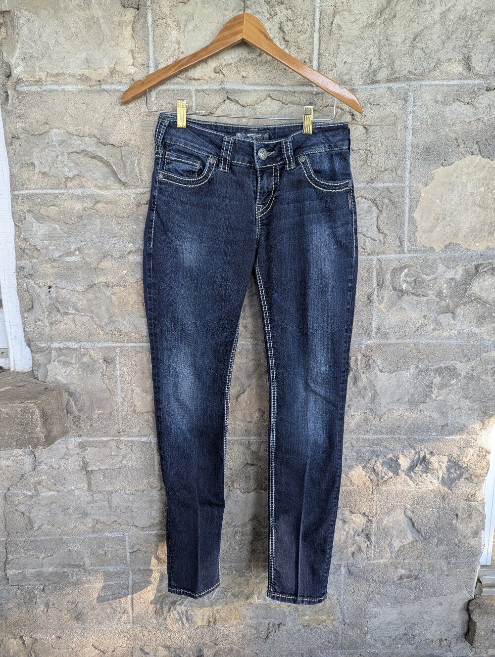 Silver Suki Skinny Dark Wash 28/31 Denim Jeans Y2K